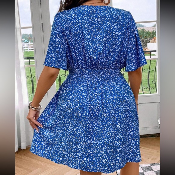 Boho floral print butterfly sleeve mini dress - Picture 11 of 13